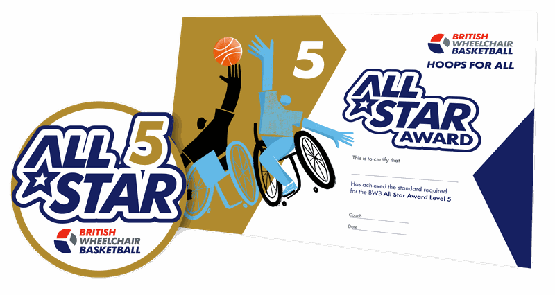 All-Star Award certificate and patch for Level 5